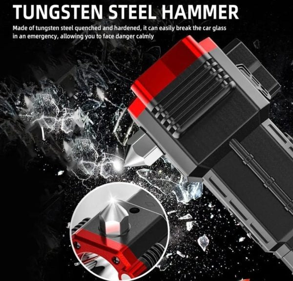 High Power Rechargeable LED Torch & Strong Tactical Hammer